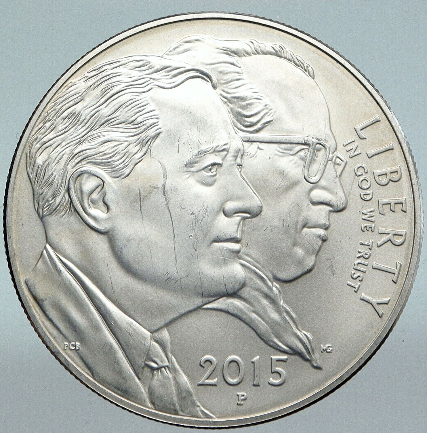 2015 USA United States MARCH OF DIMES BABY FDR Dr Salk Silver Dollar Coin i89674