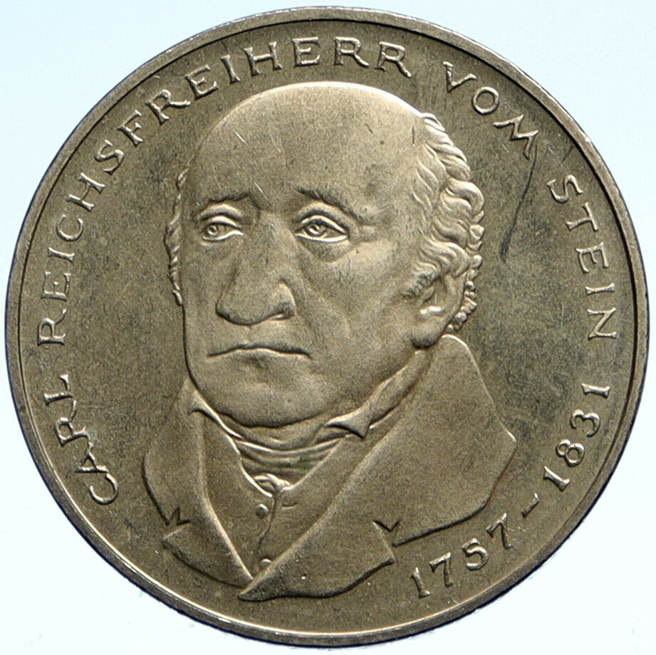 1981 GERMANY Carl Reichsfreiherr vom Stein VINTAGE OLD 5 Mark German Coin i99267