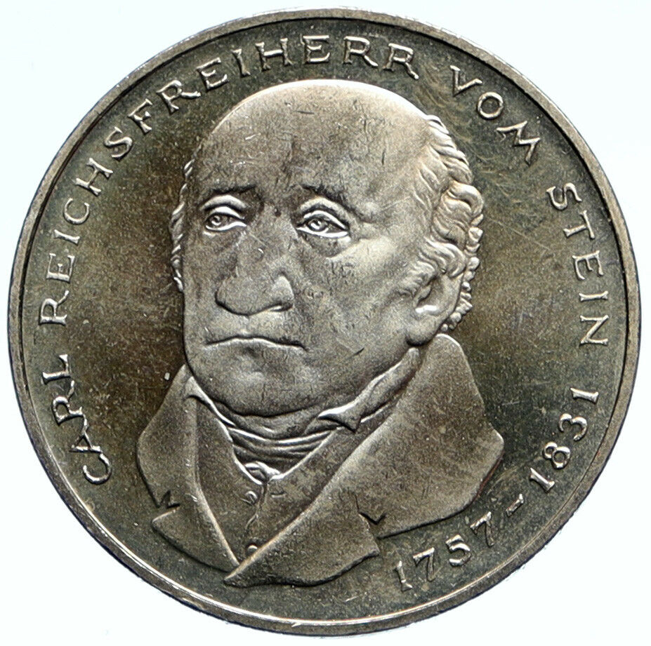 1981 GERMANY Carl Reichsfreiherr vom Stein VINTAGE OLD 5 Mark German Coin i99256