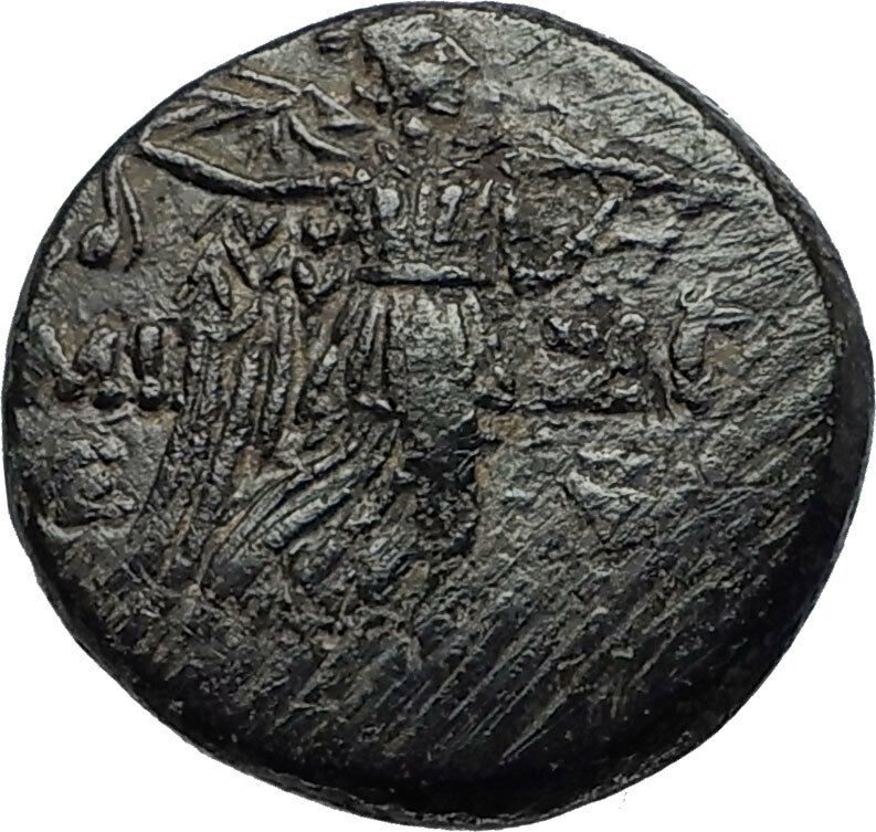 AMISOS in PONTUS 105BC Mithradates VI the Great GORGON NIKE Greek Coin i67366