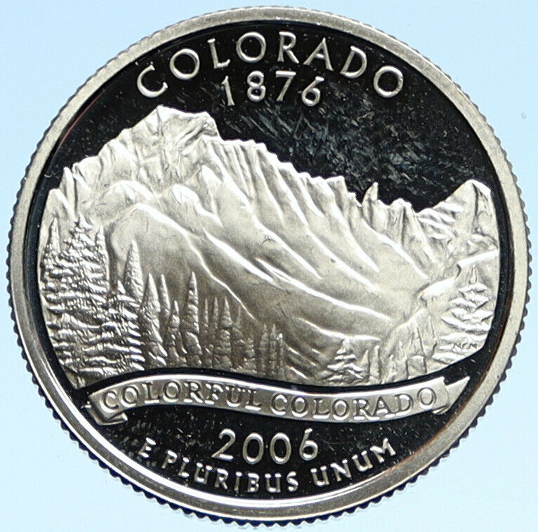 2006 S UNITED STATES USA Washington COLORADO Proof Silver Quarter Coin i99299