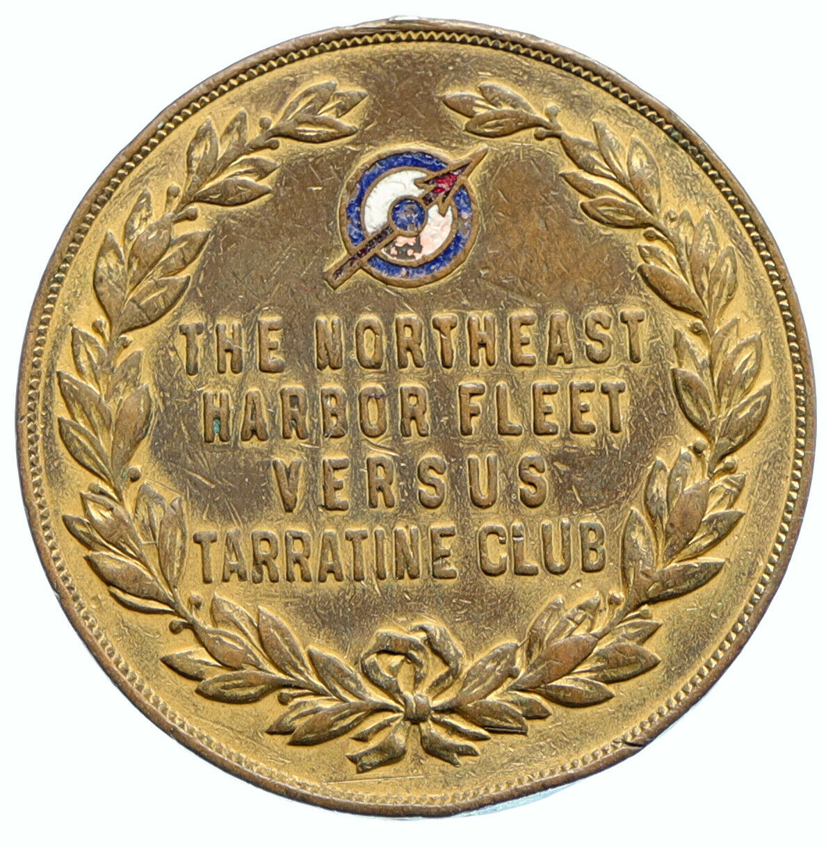 1925 USA MAINE Northeast Harbor Fleet vs Tarratine Boat Club OLD Medal i96270