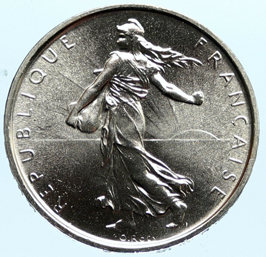 1964 FRANCE La Semeuse French SOWER WOMAN Old LARGE Silver 5 Francs Coin i96782