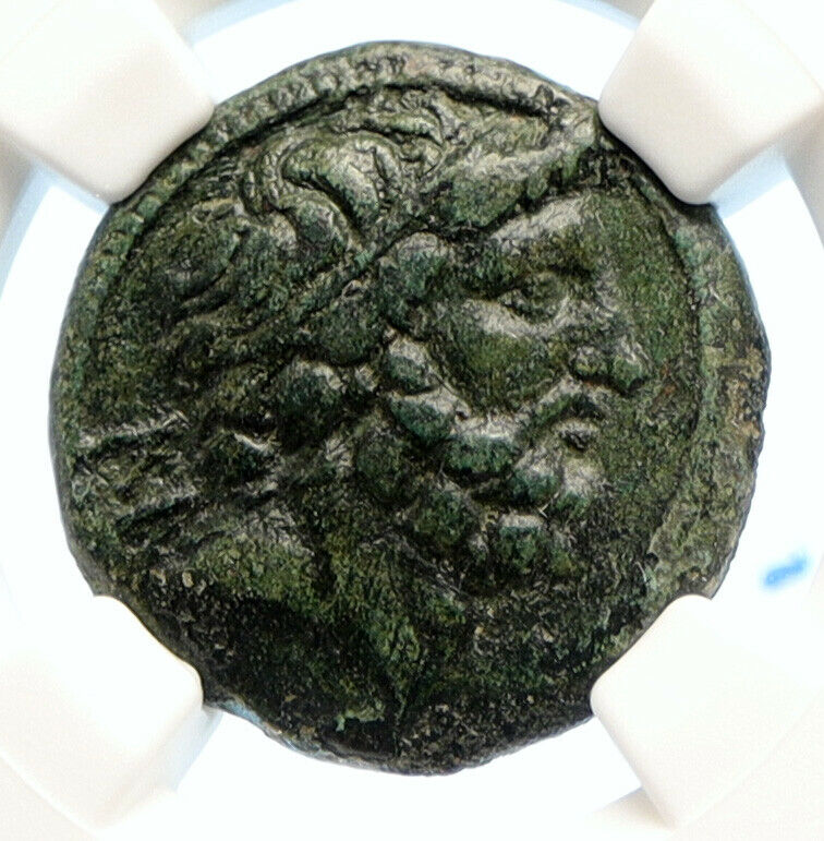 ELAIUSSA in CILICIA 100 BC Zeus Nike Authentic OLD Ancient Greek Coin NGC i95596