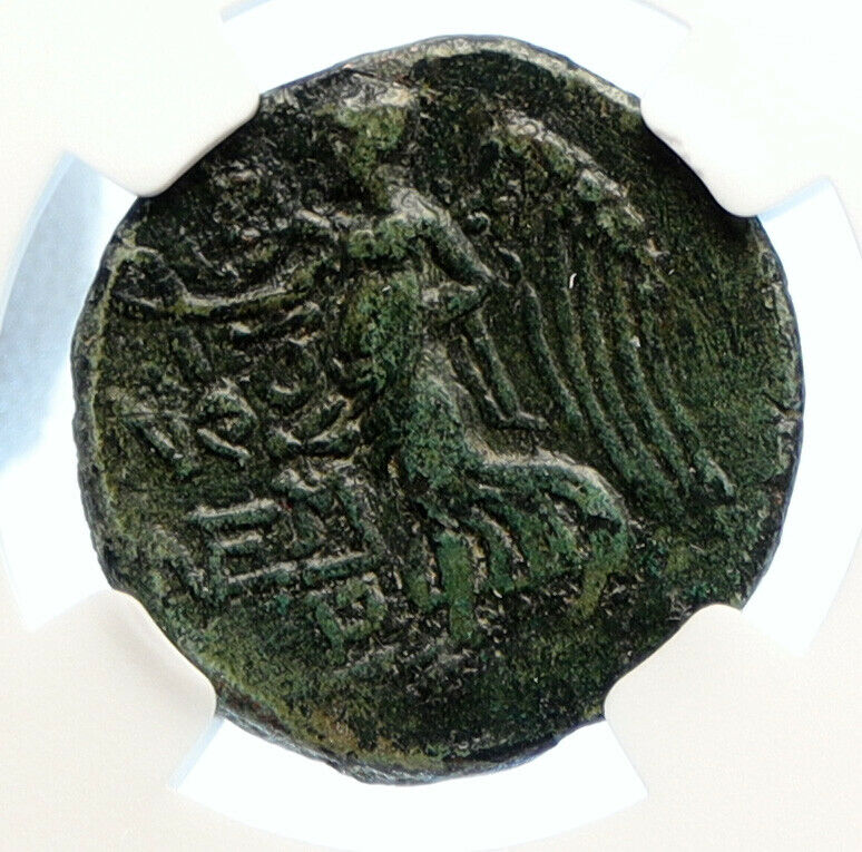 ELAIUSSA in CILICIA 100 BC Zeus Nike Authentic OLD Ancient Greek Coin NGC i95596