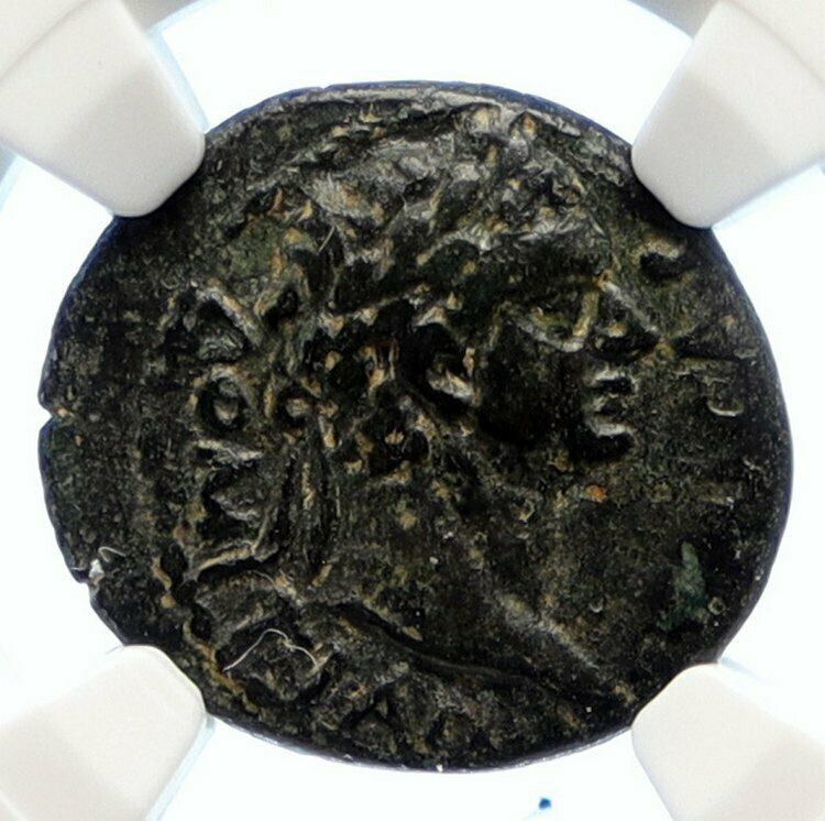 DOMITIAN Authentic Ancient 81-96AD ANTIQUE OLD Roman Coin ATHENA NGC i95574