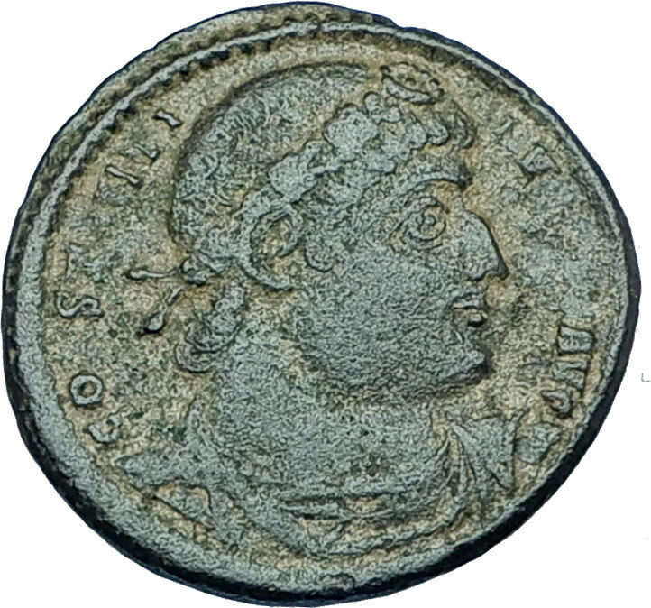 CONSTANTINE I the GREAT 330AD Authentic Ancient Roman Coin w SOLDIERS i65968