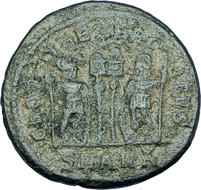 CONSTANTINE I the GREAT 330AD Authentic Ancient Roman Coin w SOLDIERS i65968