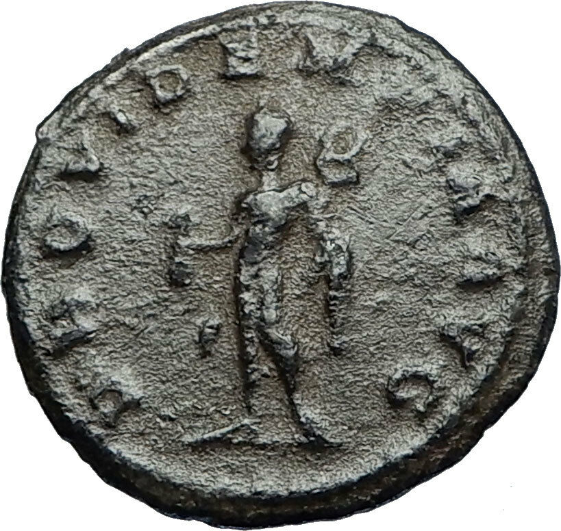 GALLIENUS Authentic Ancient 265AD Antioch Roman Coin w MERCURY MONEY GOD i67358