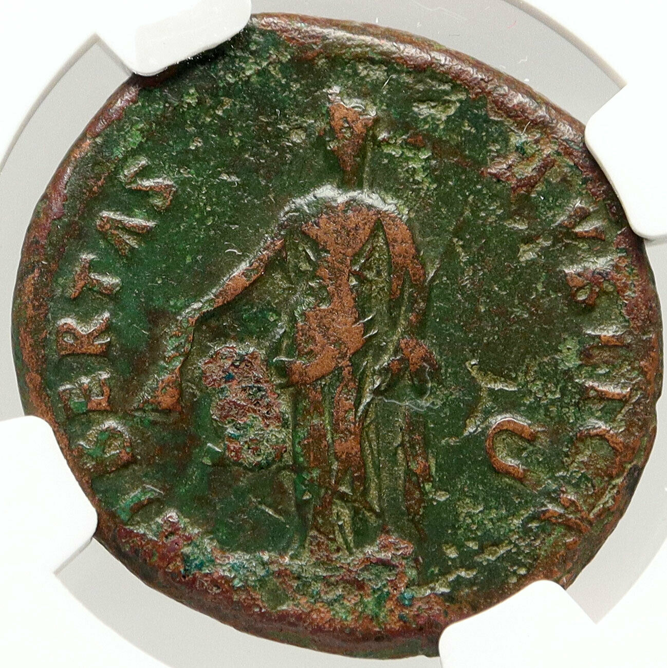 NERVA Authentic Ancient Rome Original Authentic Roman Coin LIBERTAS NGC i83564