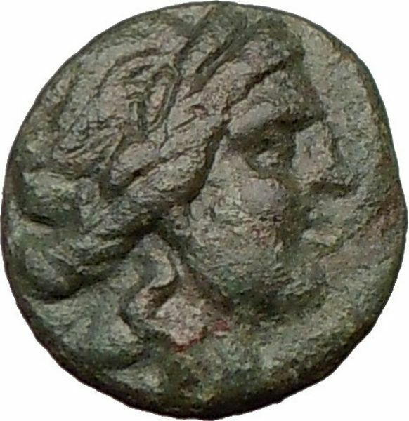 THESSALIAN LEAGUE Larissa Greek Coin ATHENA APOLLO i22272