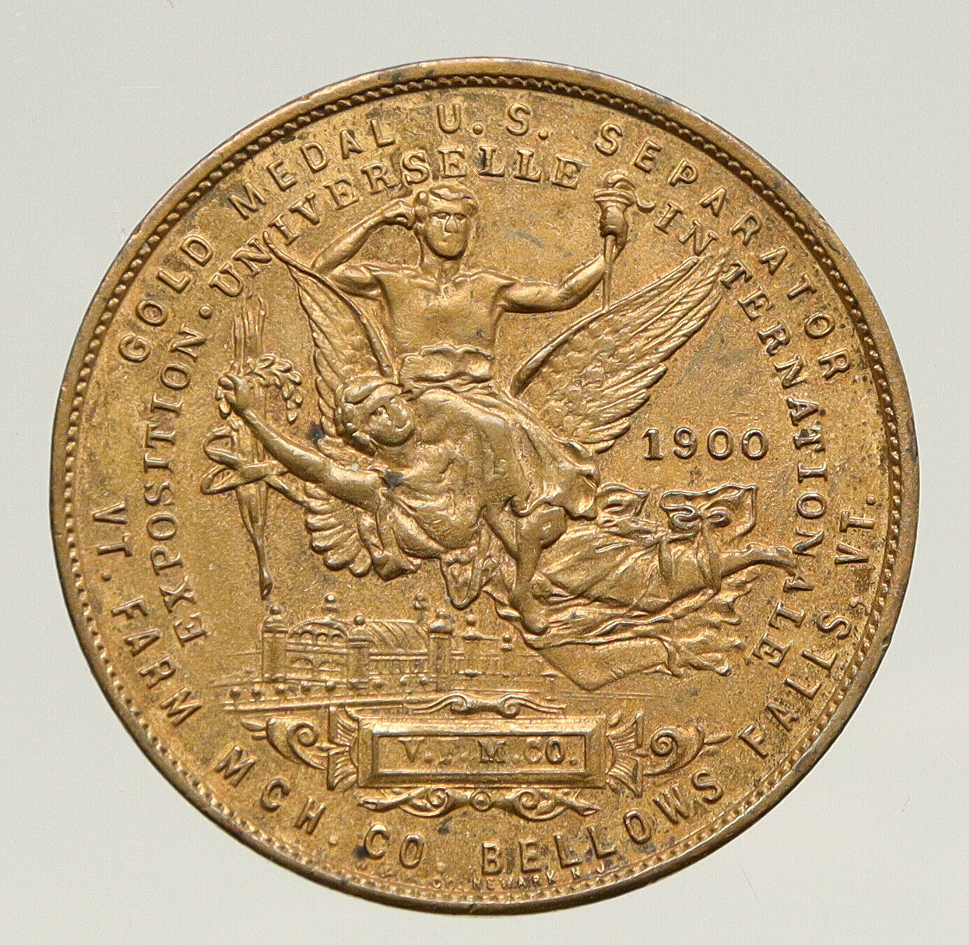 1901 US Buffalo NY Panamerican WORLD EXPO GOLD CREAM Old So Called Dollar i93181