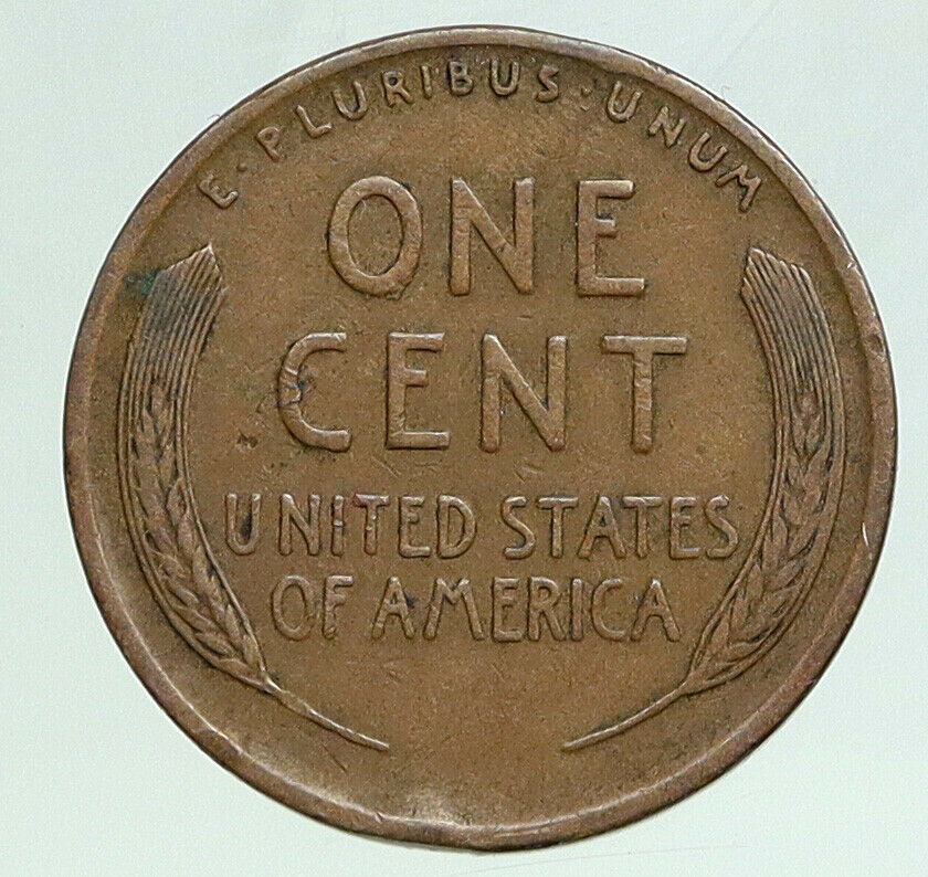 1917 D USA United States of America LINCOLN WHEAT EARS Vintage CENT Coin i91919