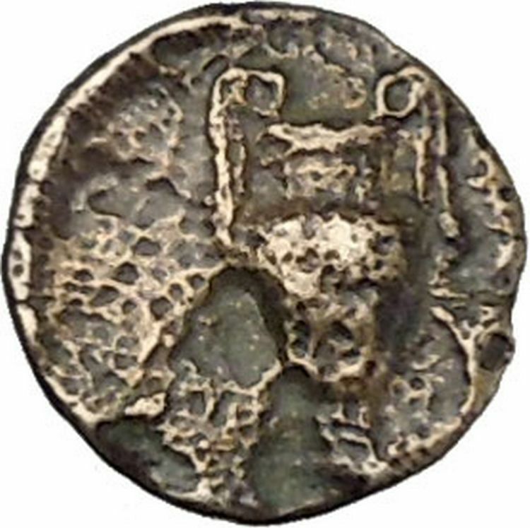 MYRINA Asia Minor 300BC Ancient Greek Coin Athena left head Amphora i45794