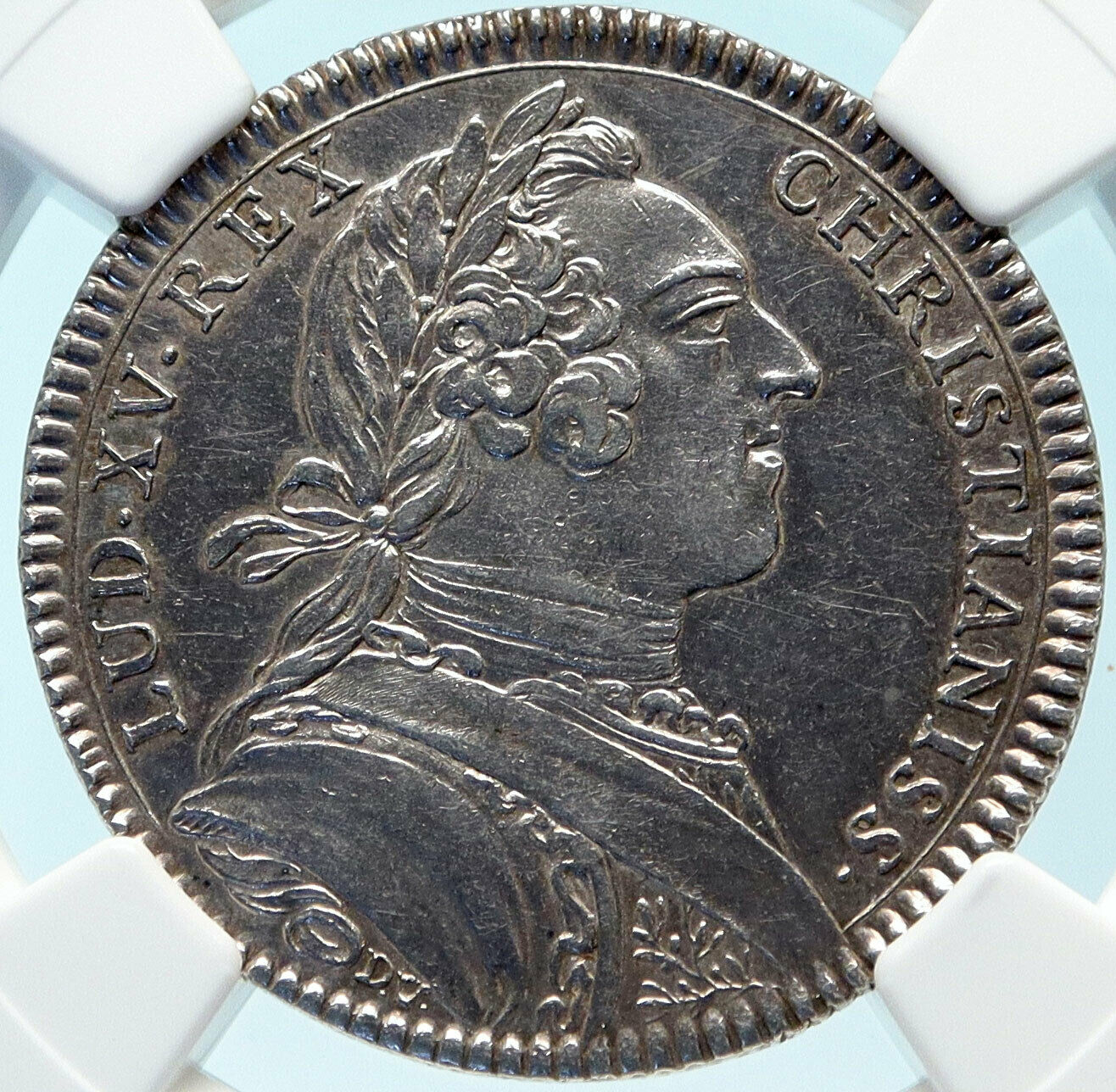 1715 FRANCE King LOUIS XV St Louis Military Order Silver French Medal NGC i83744