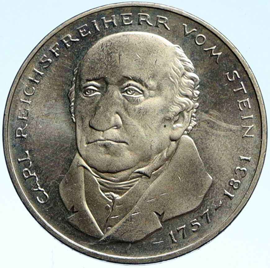 1981G GERMANY Carl Reichsfreiherr vom Stein VINTAGE BU 5 Mark German Coin i99229