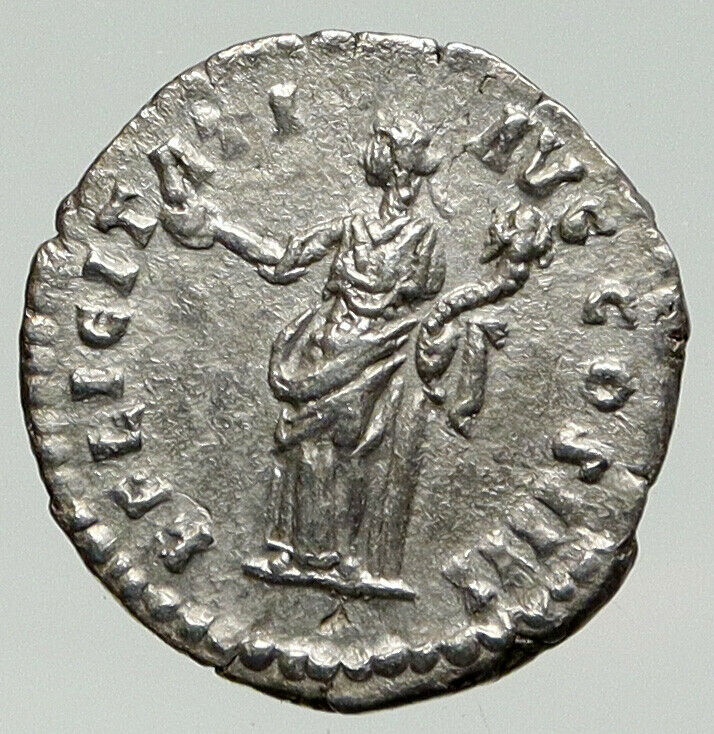 ANTONINUS PIUS Ancient 159AD OLD Silver Denarius Roman Coin Felicitas i93219