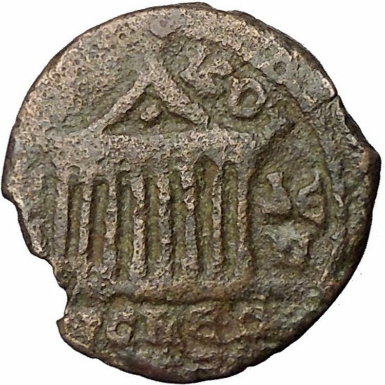 SEVERUS ALEXANDER 222AD Nicomedia Bithynia TEMPLE Ancient Roman Coin i48743