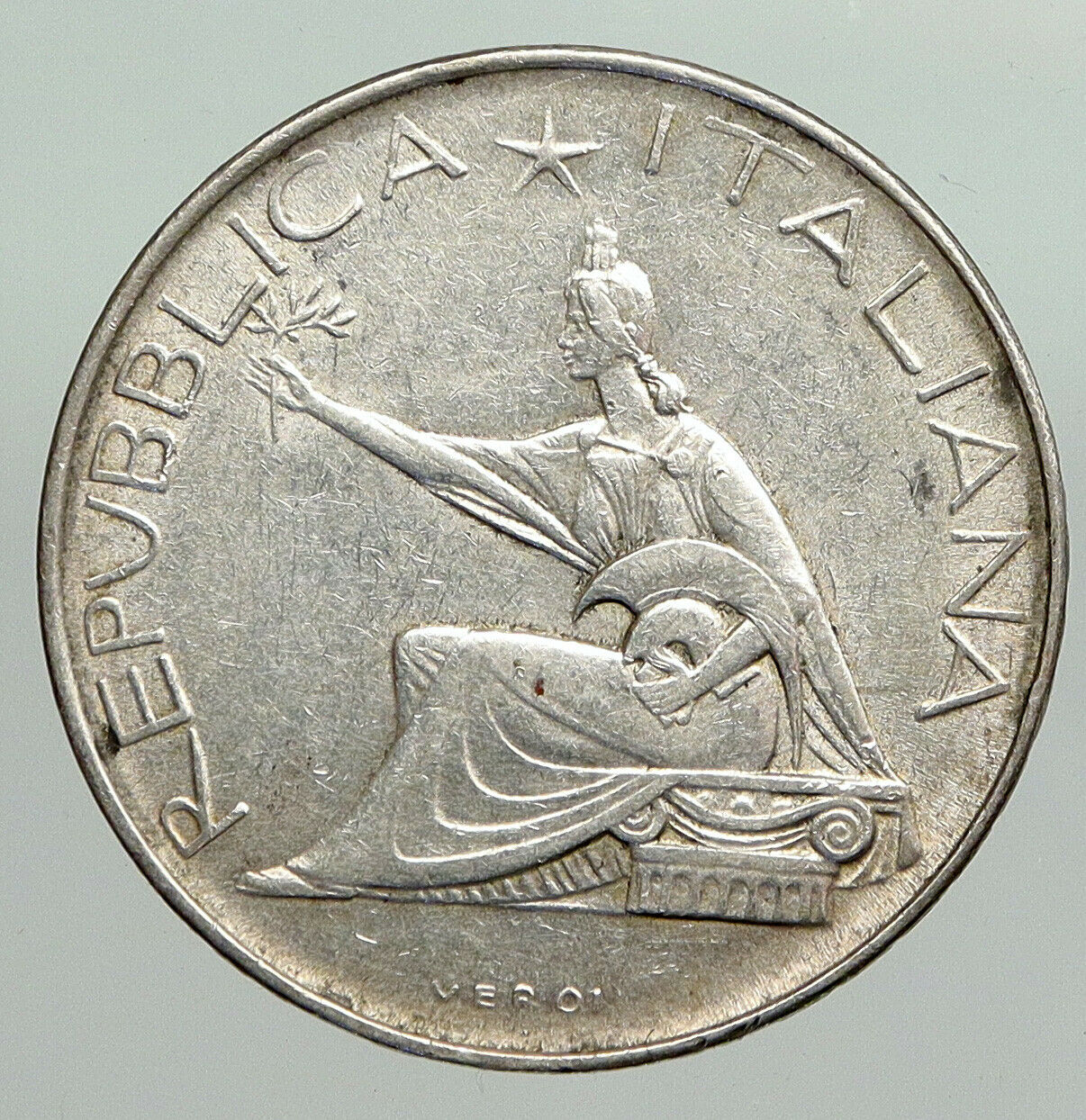 1961 ITALY Silver 500 Lire Coin ITALIAN UNIFICATION Rome Capital CHARIOT i91955