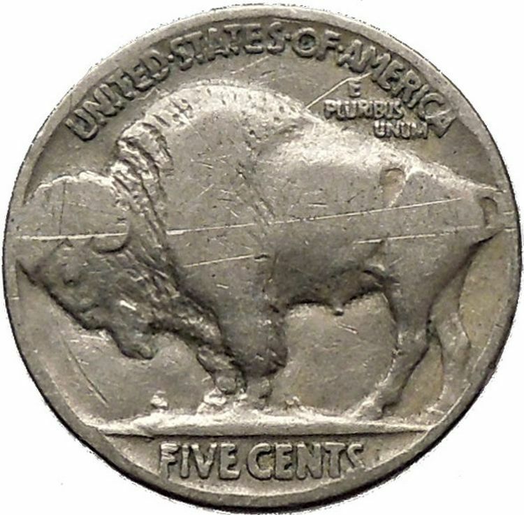 1927 BUFFALO NICKEL 5 Cents of United States of America USA Antique Coin i43688