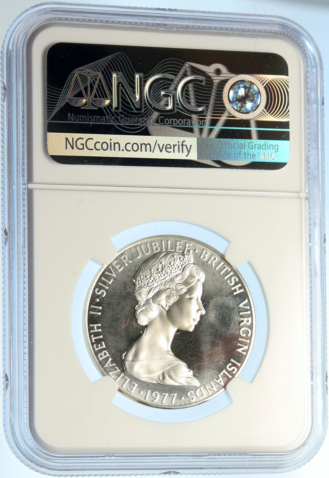 1977 British Virgin Islands PELICAN Elizabeth II PF Silver 50 Ct Coin NGC i99633