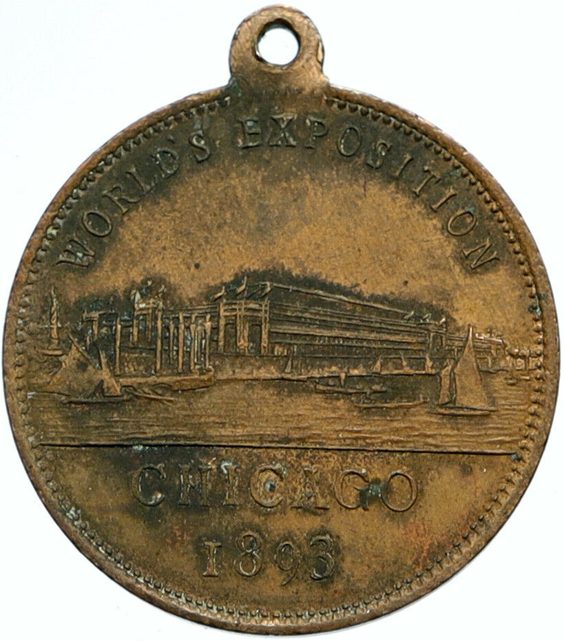 1893 USA Chicago COLUMBIAN EXPOSITION World Fair US Mint Government Medal i99775