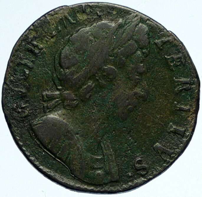 1697 F UK Great Britain KING WILLIAM III OLD Antique Farthing Coin i99773