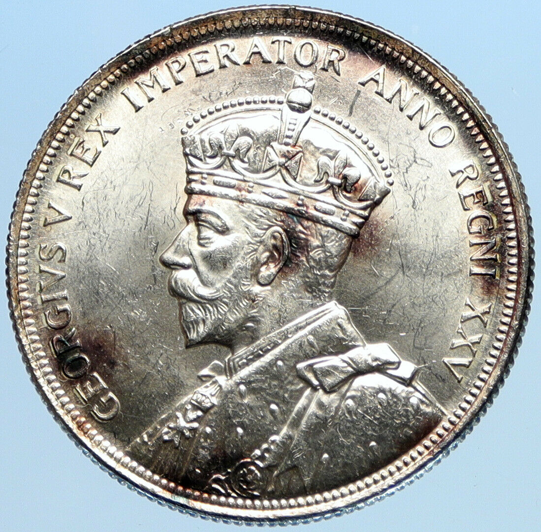 1935 CANADA under UK King GEORGE V Voyagers Genuine Silver Dollar Coin i98140