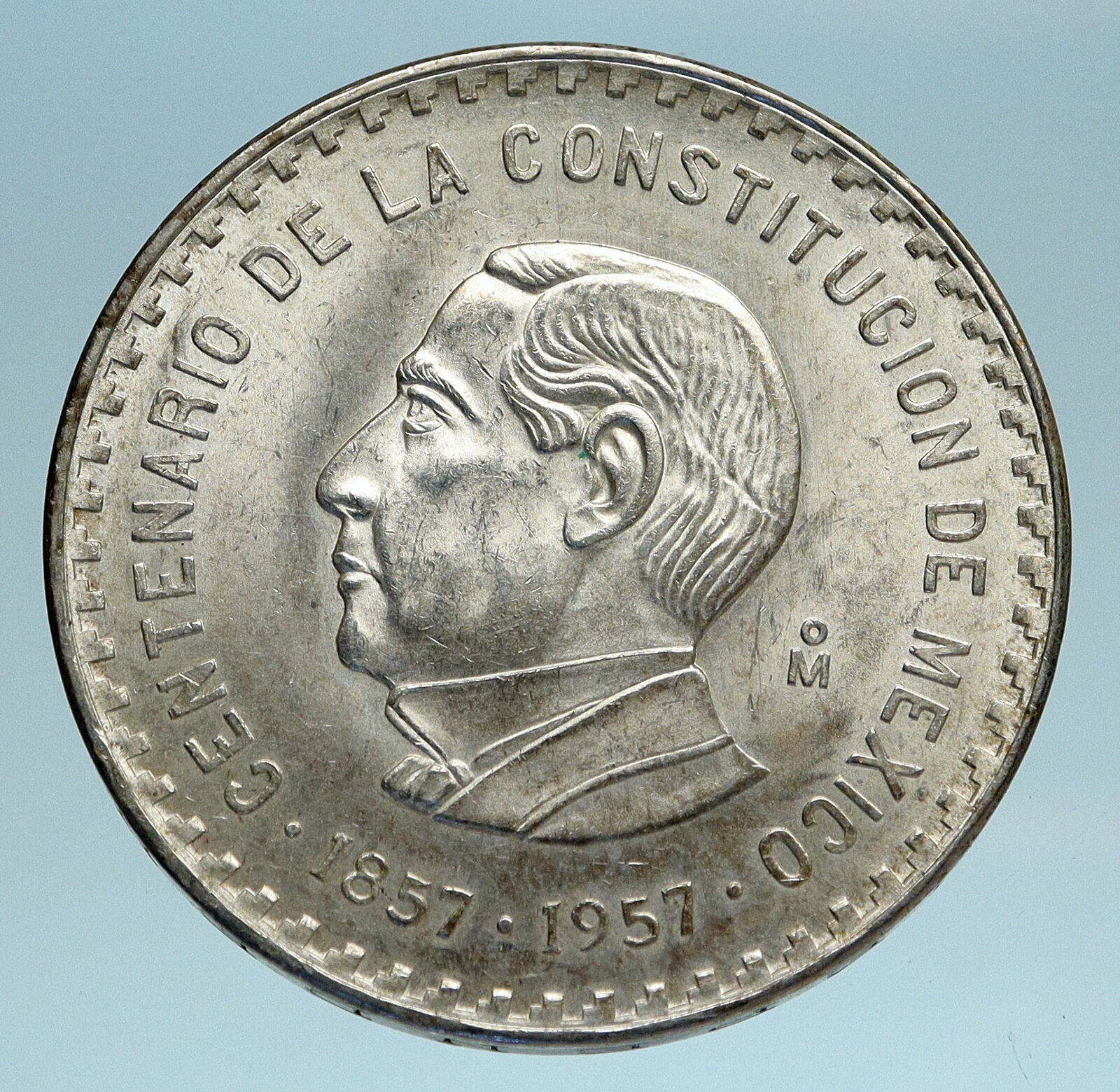 1957 Mexican Independence Benito Pablo Juarez Garcia Silver 10 Pesos Coin i83164