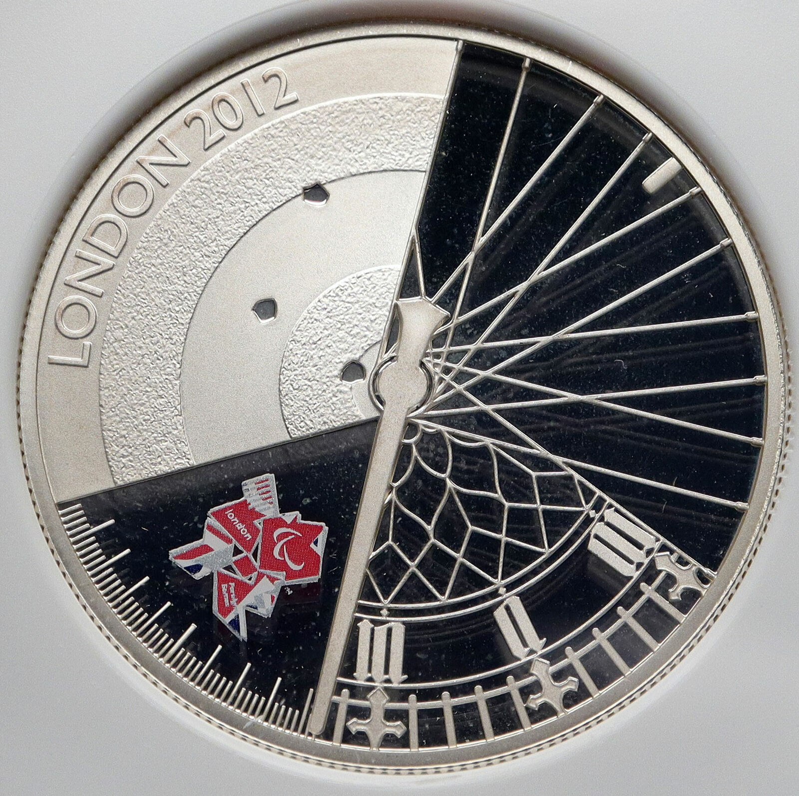 2012 United Kingdom British Paralympics LONDON Proof Silver 5P Coin NGC i85286