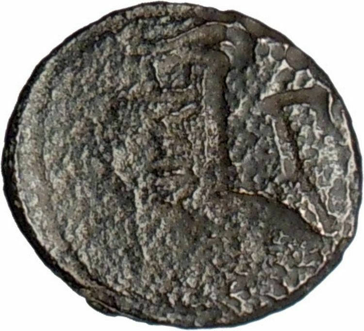 Aigai in AIOLIS 300BC Rare Ancient Greek Coin APOLLO Goat's head i27771