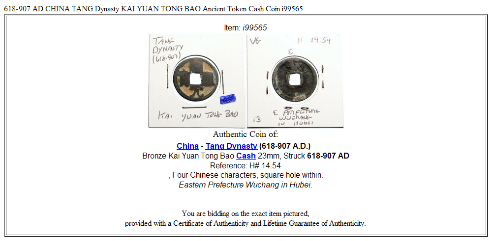 618-907 AD CHINA TANG Dynasty KAI YUAN TONG BAO Ancient Token Cash Coin i99565