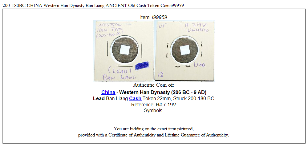 200-180BC CHINA Western Han Dynasty Ban Liang ANCIENT Old Cash Token Coin i99959