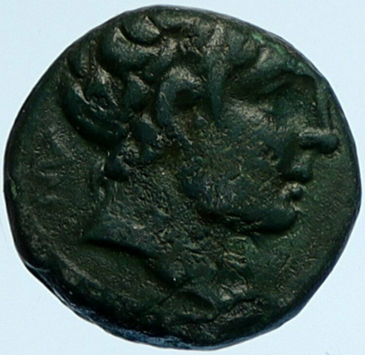 Perrhaiboi in Thessaly Authentic Ancient c.400 BC Greek Coin APOLLO NYMPH i99746