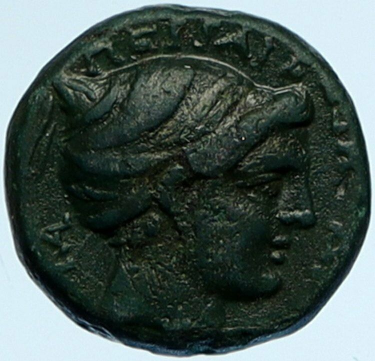 Perrhaiboi in Thessaly Authentic Ancient c.400 BC Greek Coin APOLLO NYMPH i99746