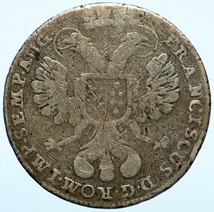 1763 GERMANY German States Free City of NUREMBERG Silver 10 Kreuzer Coin i99728