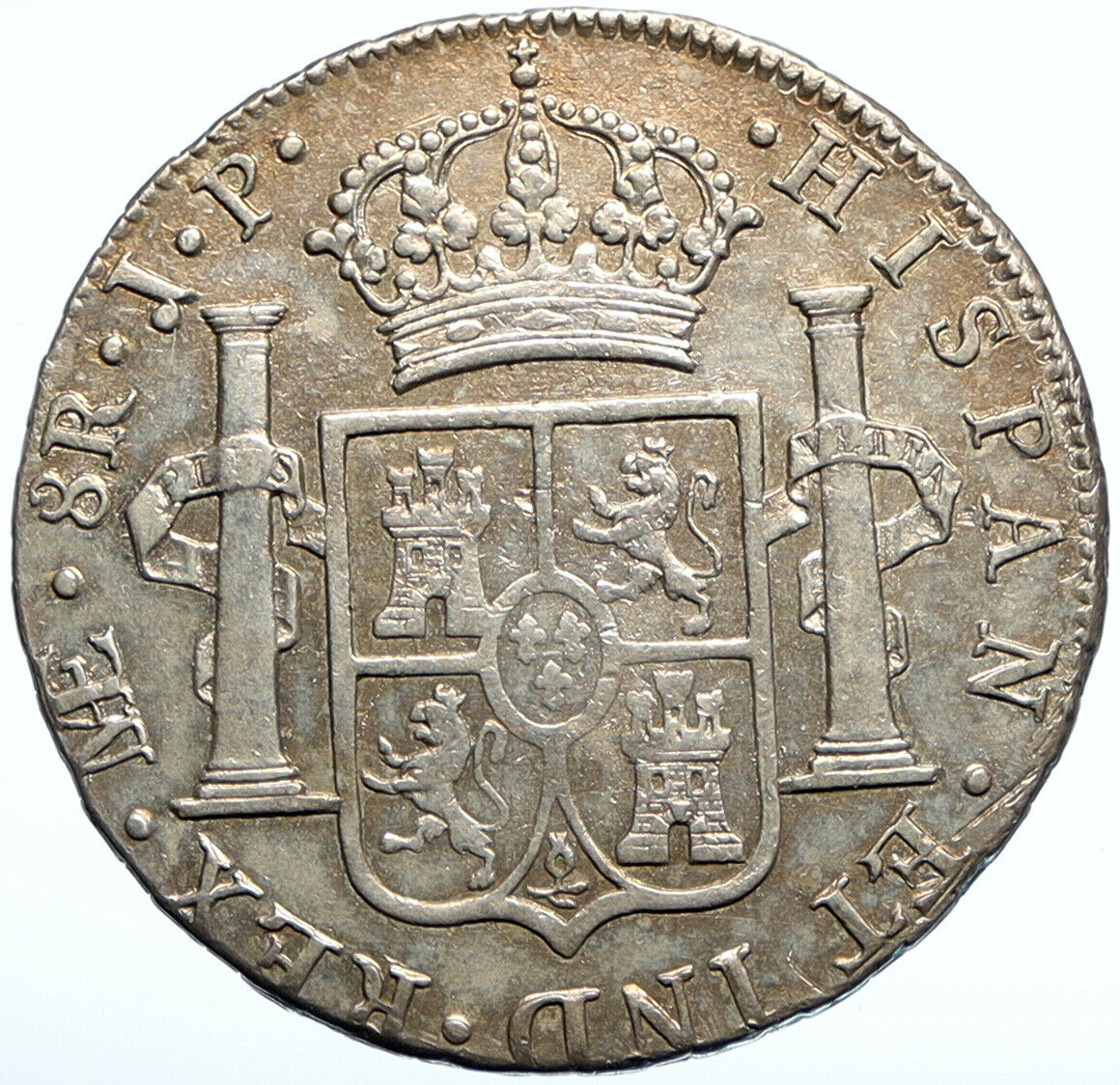 1815 SPAIN King FERDINAND VII Antique OLD Silver 8 Reales Spanish Coin i99735