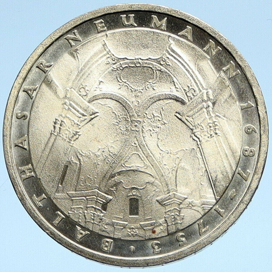 1978 GERMANY Balthasar Neumann CHURCH Vierzehnheiligen PF Silver 5 M Coin i99364