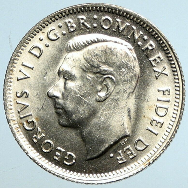 1952 AUSTRALIA King George VI of United Kingdom Silver Shilling Coin RAM i101520