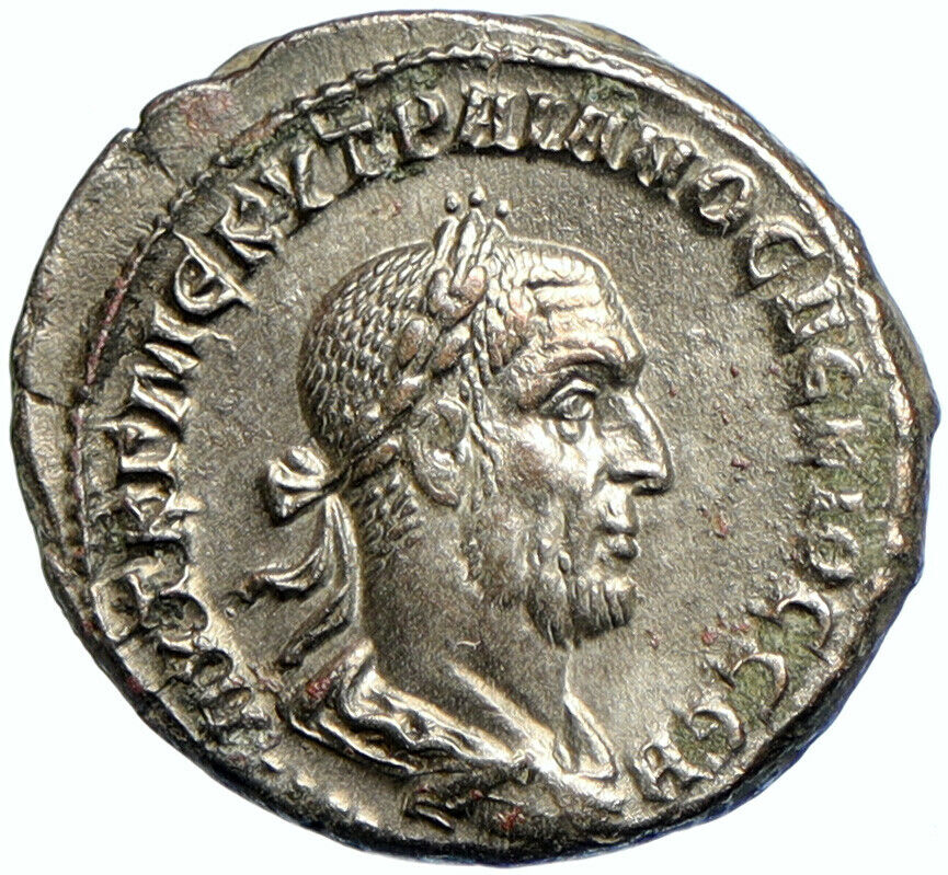 TRAJAN DECIUS Authentic Ancient 249AD Antioch TETRADRACHM Old Roman Coin i98512