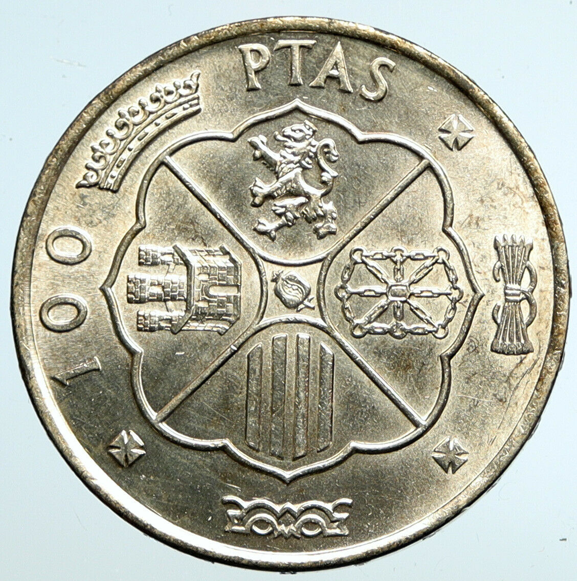 1966 SPAIN Large Franco Caudillo VINTAGE Silver 100 Pesetas Spanish Coin i101518