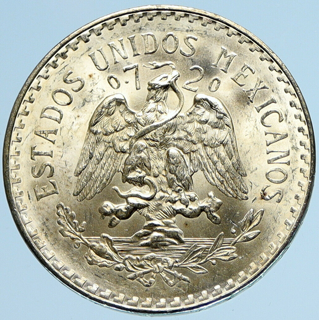 1933 Mo MEXICO Large Eagle Liberty Cap Mexican Antique Silver 1 Peso Coin i97974