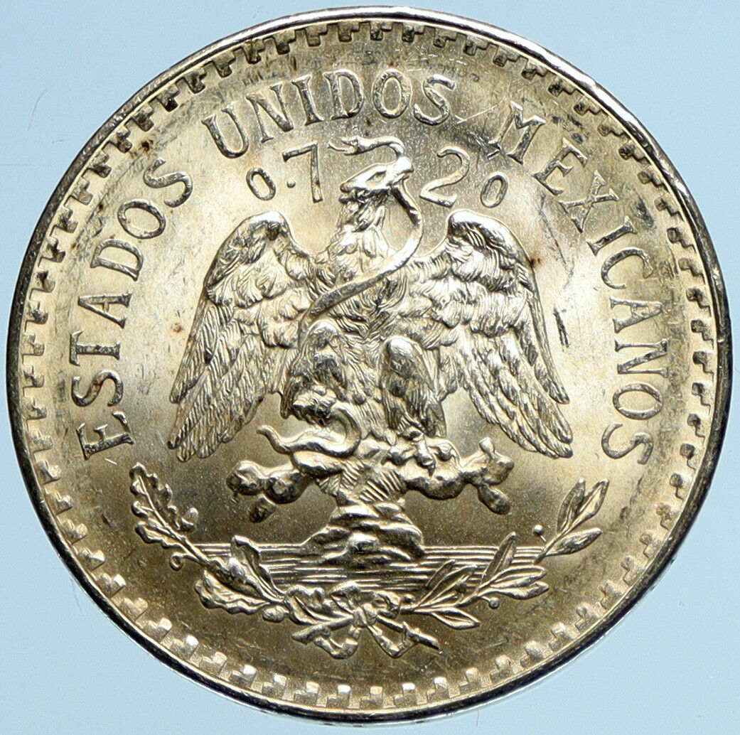 1944 Mo MEXICO Large Eagle Liberty Cap Mexican Antique Silver 1 Peso Coin i97980