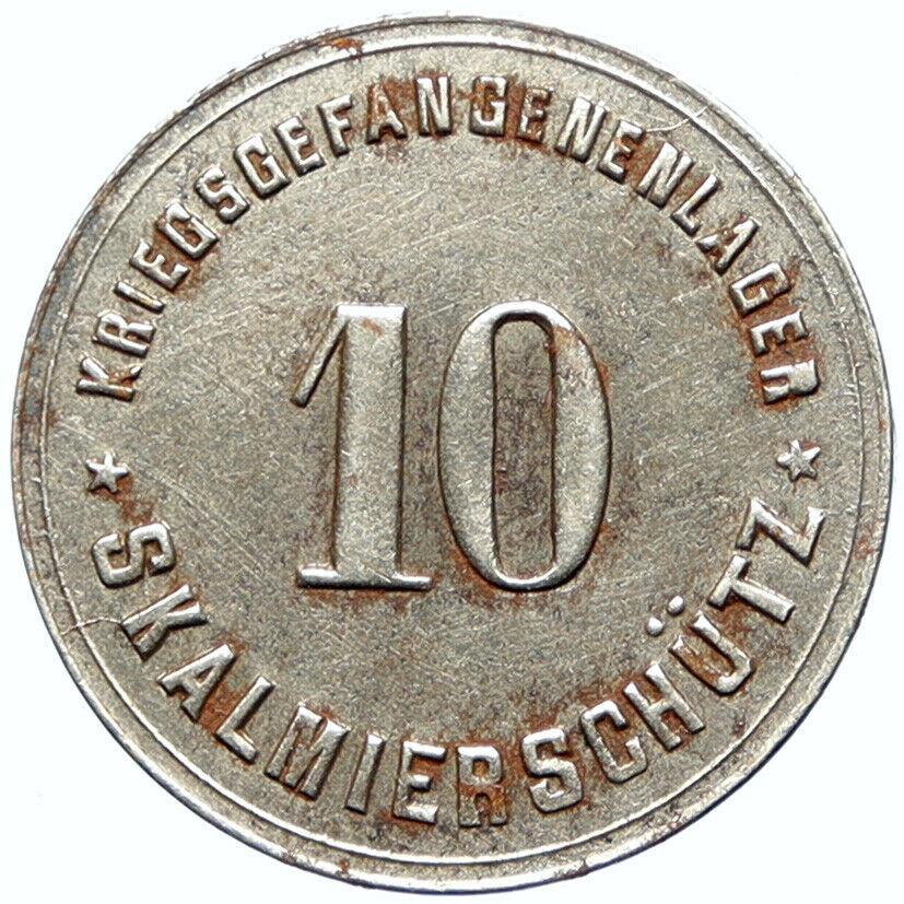 POLAND Polish Prisoner of War POW Skalmierschutz OLD 10 Pfennig Medal i100900