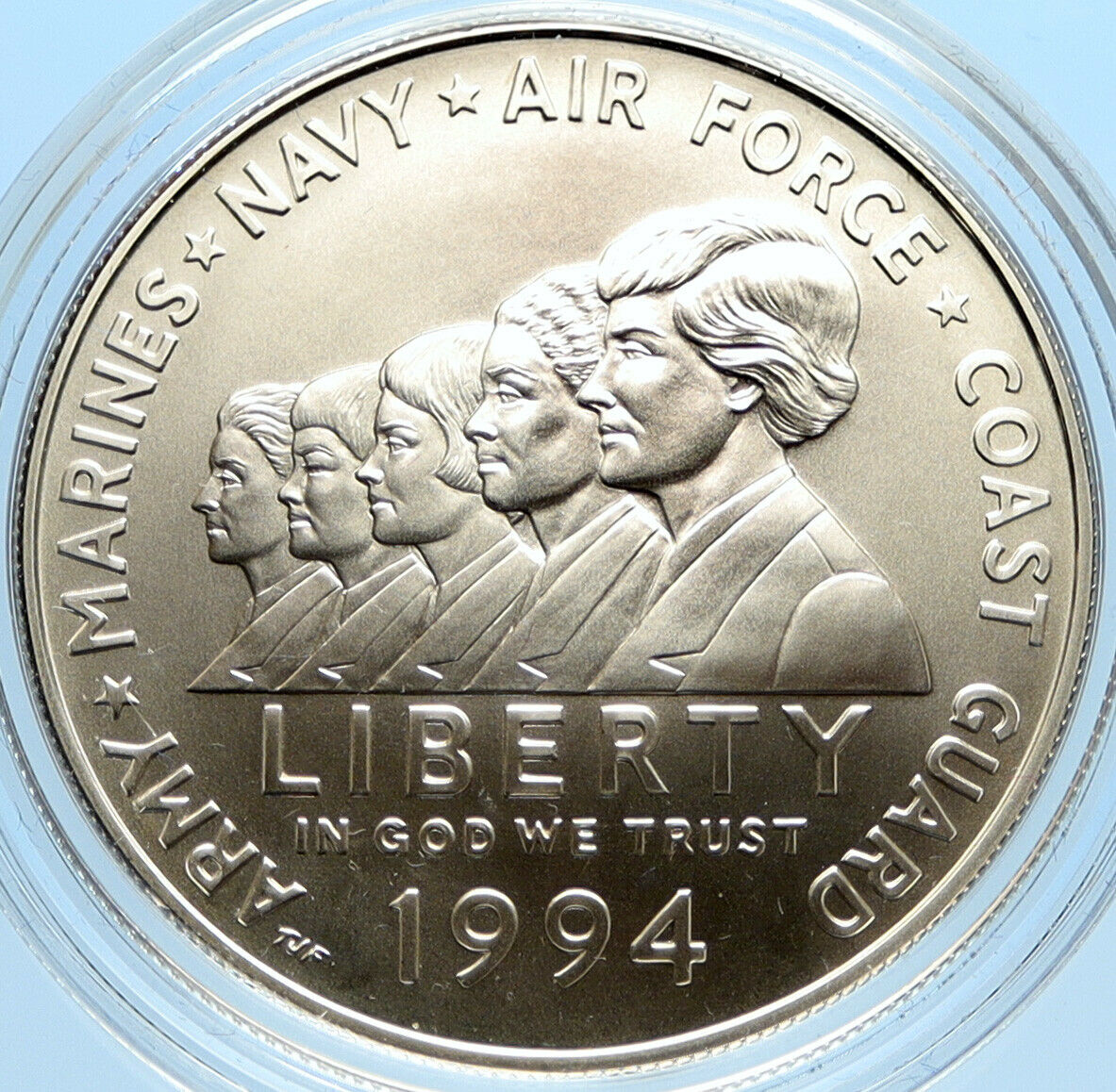 1994 W USA United States WOMEN in MILIITARY ARMY NAVY BU Silver $ Coin i97058