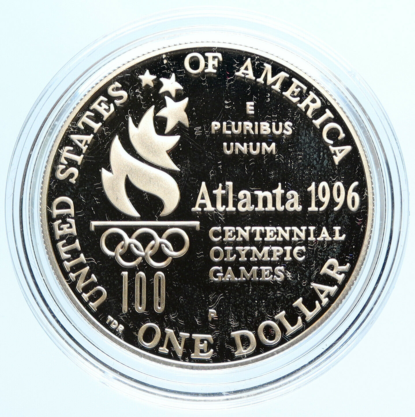 1996 P USA United States XXVI OLYMPICS ATLANTA Rowing Proof Silver $ Coin i97062