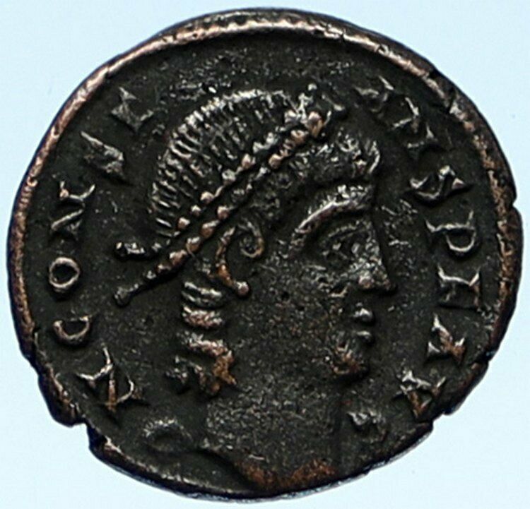 CONSTANS Constantine the Great son Ancient Roman Coin Wreath of success i99186