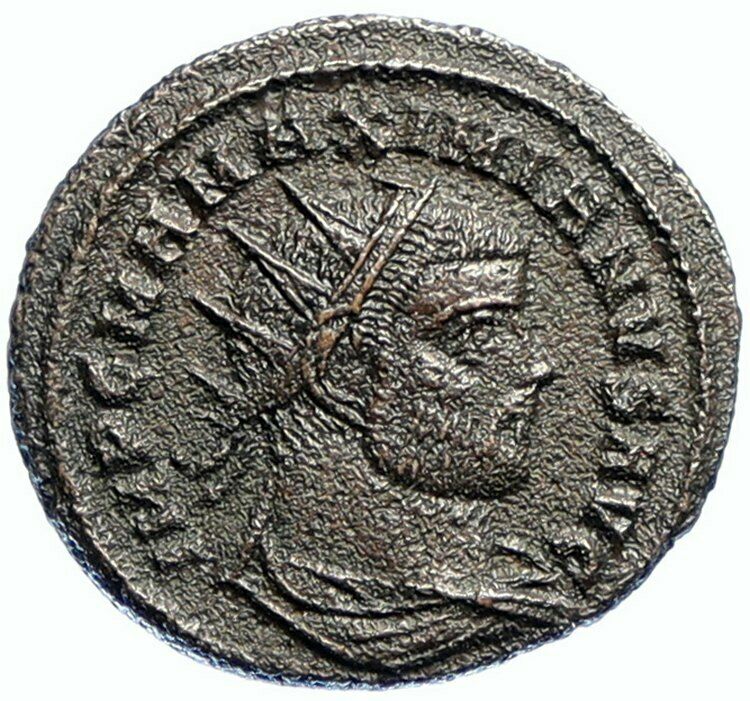 MAXIMIAN w JUPITER Zeus Authentic Ancient 293AD Genuine OLD Roman Coin i97353