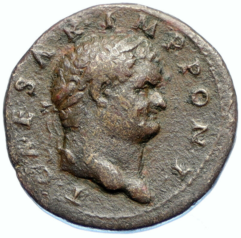 TITUS under Vespasian 74AD Rome Authentic Ancient OLD Roman Coin WINGS i97344