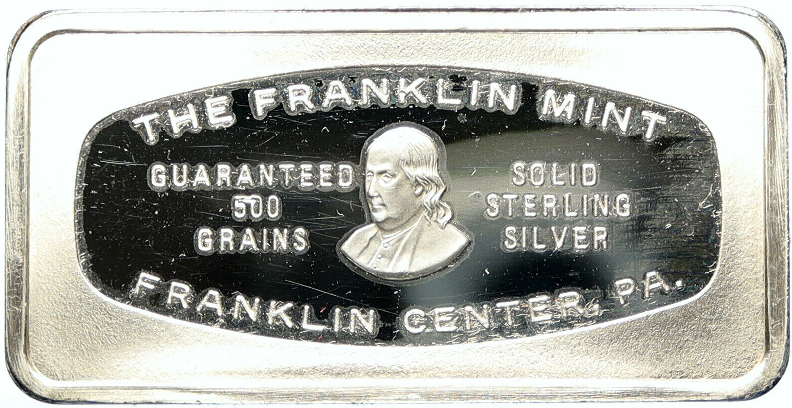 1974 UNITED STATES US Franklin Mint CHRISTMAS 1 OZ OLD Silver BAR Medal i100968